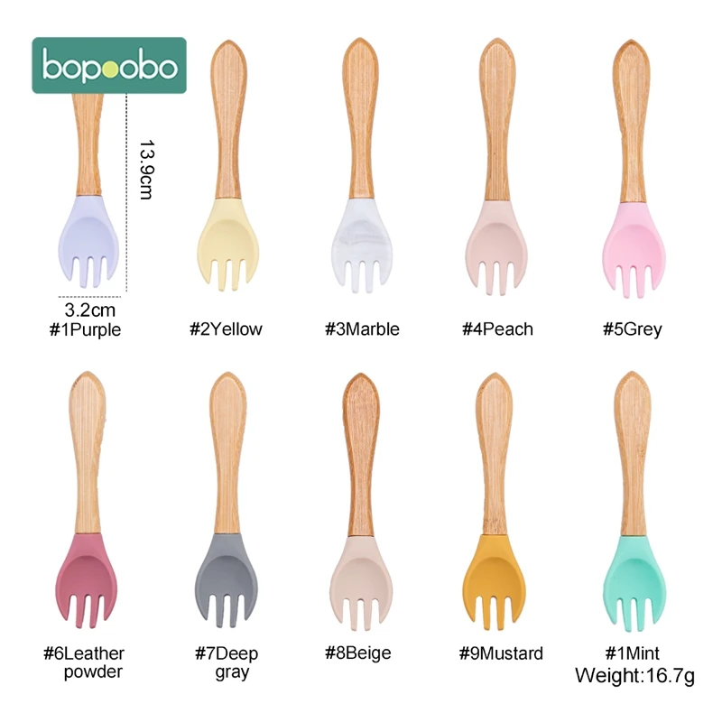1/2pc BPA Free Baby Silicone Spoon Baby Feeding Supplies Silicone Fork Food Grade Newborn Accessories Teething silicone feeding spoon,silicone cutlery set,learning spoons,baby cutlery