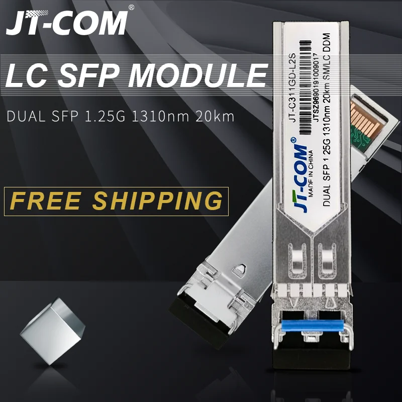 Оптический SFP модуль 1 Гбит Gigabit 20 км 120 DDM дуплекс LC Mini Gbic 25 Г Оптоволоконный Модуль