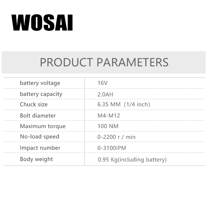 WOSAI 16 В аккумуляторная отвертка электрическая дрель 100 нм крутящий момент Электрический сверлильный станок мини ручная дрель беспроводной электроинструмент