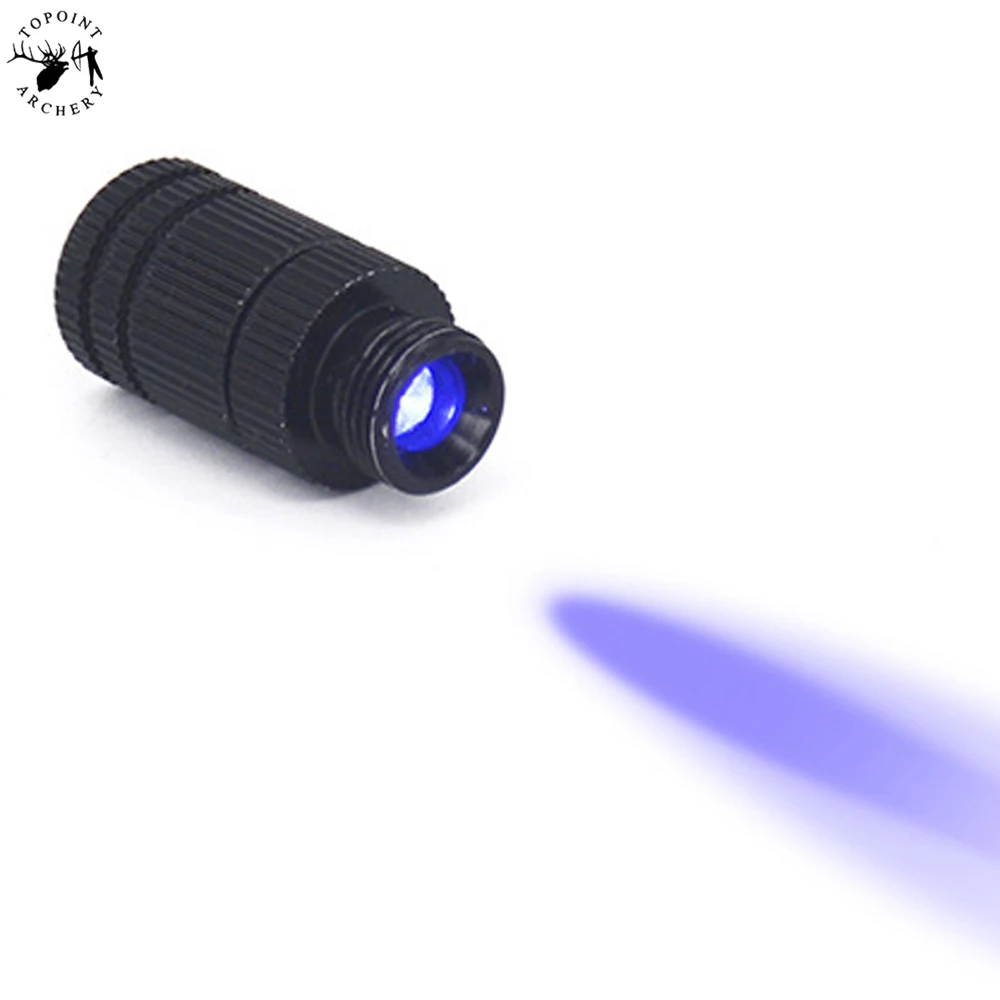 Черный лук прицел устройства лазерный прицел Фиолетовый Охотник лук светодиодный Fit 3/8 "-32 нить для наружного стрельбы из лука соединение