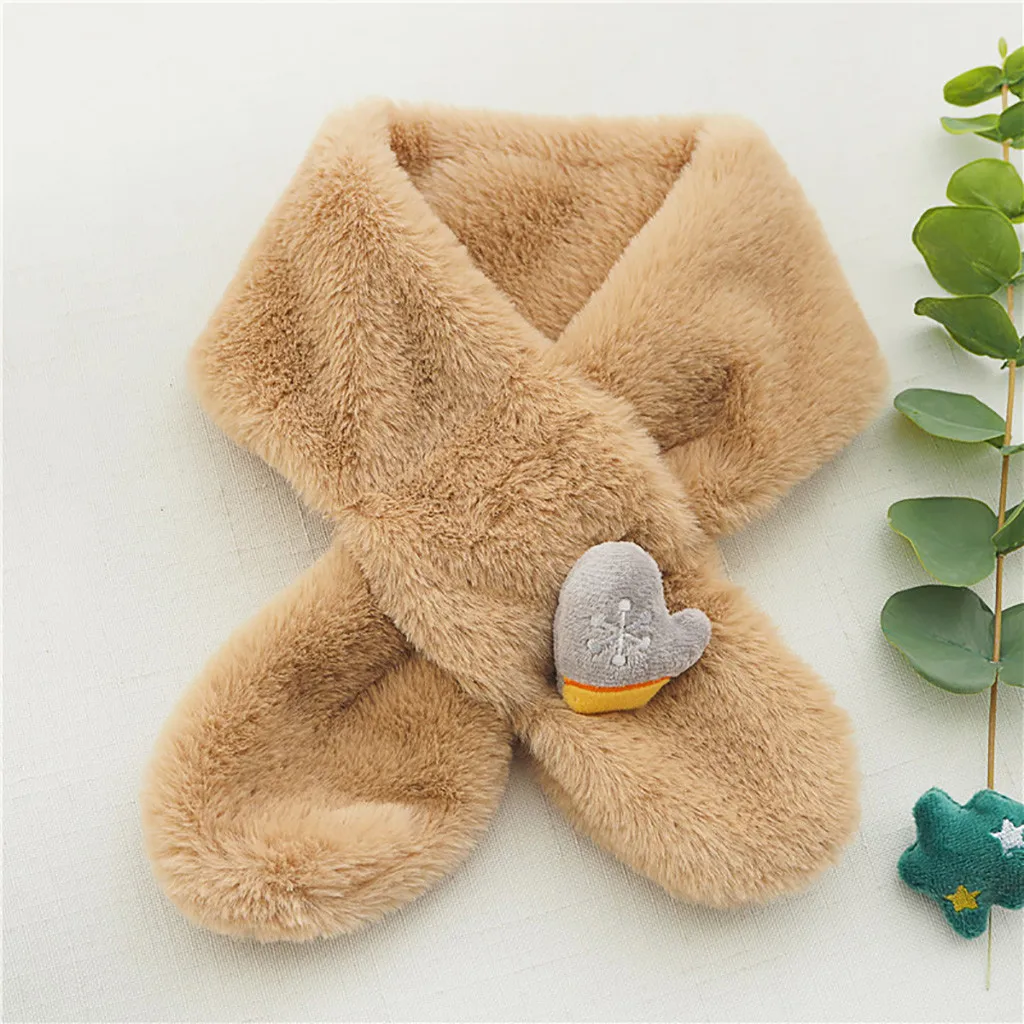 Christmas series imitation rabbit hair children bib winter warm scarf Christmas series imitation rabbit hair children's bib#40