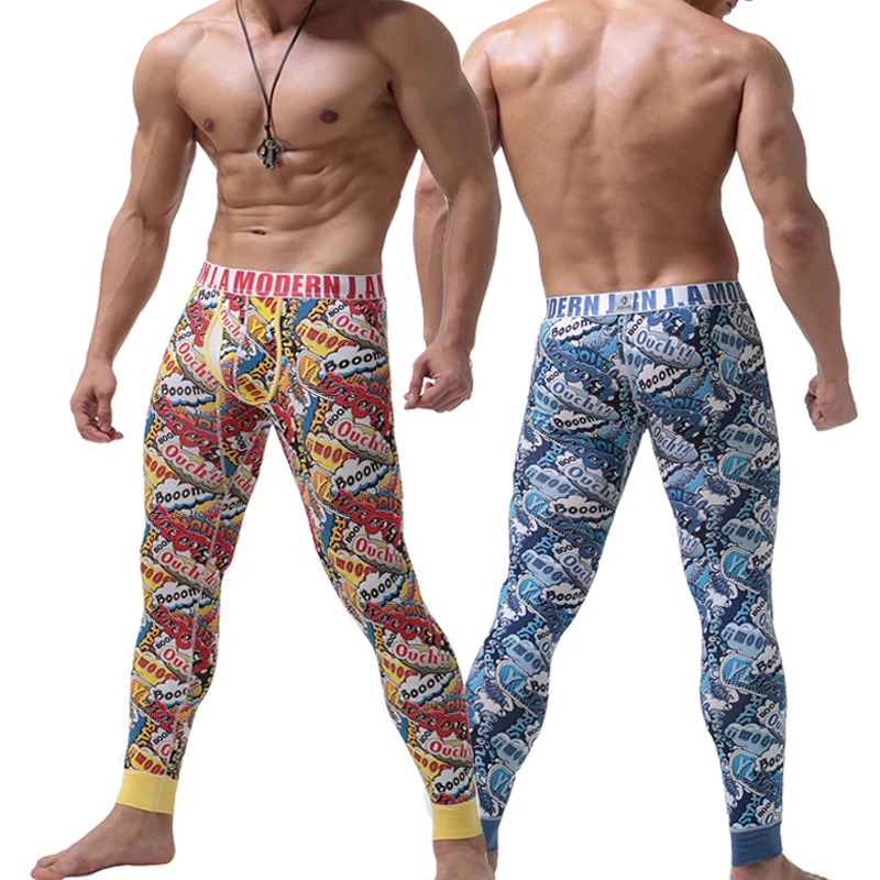 

Thermal Underwear Winter Warm Men Long Johns Cotton Men Warm Underwear Print Solid Underwear Seek Men'sThermal Underpants New