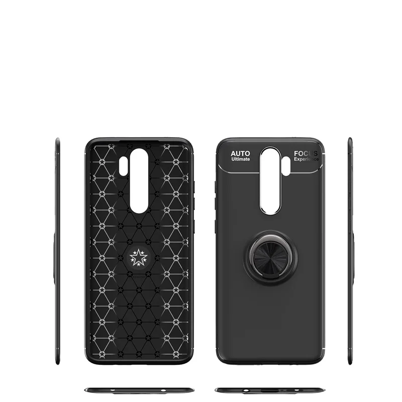 Для Xiaomi Redmi Note 8 Pro чехол Роскошный прозрачный PC+ карбоновое волокно полное защитное кольцо для Redmi Note 8 Note8 чехол Coque