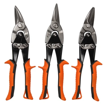 

Metal Aviation Tin Snip Cutter Set 10 Inch Length 1 3/8 Inch Multifunctional Cutting Capacity Straight Left Right Hand Tools