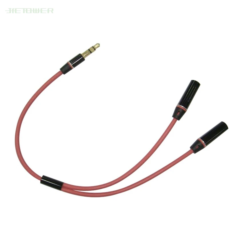 Splitter Cable 3 5 Mm 1 Male To 2 Dual Female Audio Cable For Earphone Headset Headphone MP3 MP4 Stereo Plug Microphone Adapter