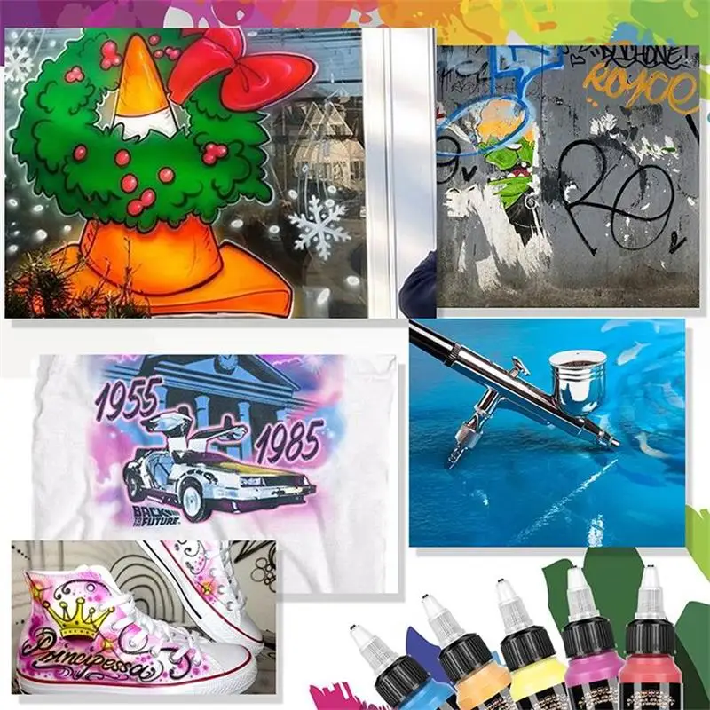 Acrylic Paints Airbrush Acrylic Paint 1/3/5*30ml /Bottle 24 Colors Waterproof Pigments for Car & Wall Decoration Model Coloring DIY