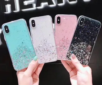 

Star Starry Soft TPU Case For Iphone 11 Pro Max XR XS Max X 8 7 6 Plus Bling Glitter Shell Cover Clear Skin 100PCS