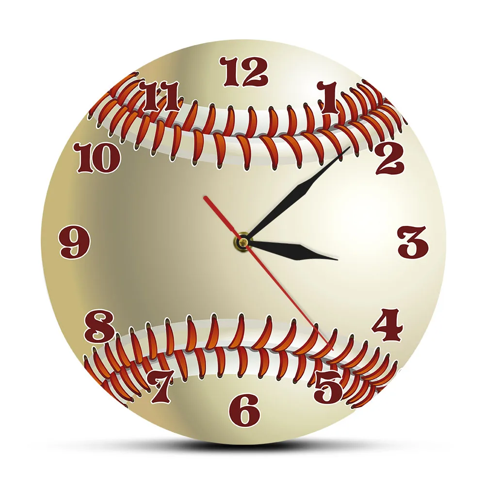 

Baseball Custom Name 3D Wall Clock Sports Room Wall Decor Personalized Your Name Baseball Design Acrylic Printed Wall Clock