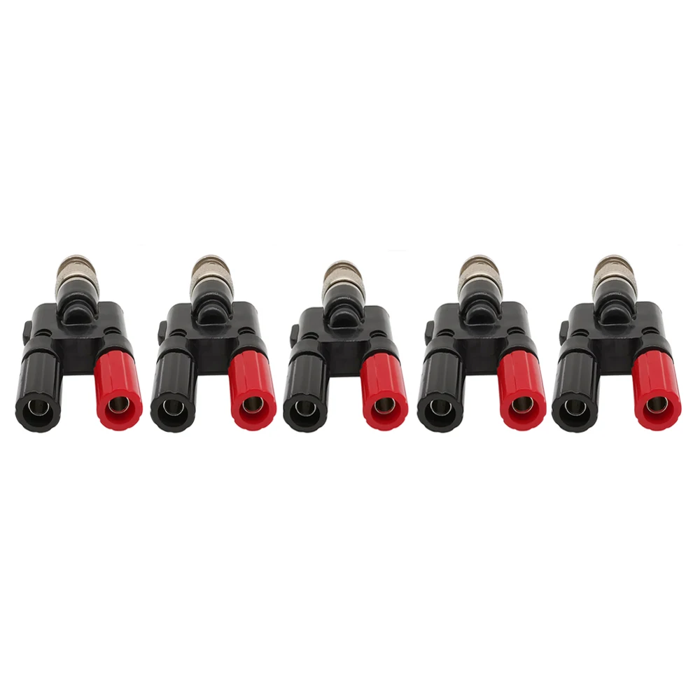 5Pcs BNC Male to 4mm Banana Female Jack Socket Binding Post RF Coax Coaxial Splitter Connector plug 2x4mm banana Adapter | Обустройство