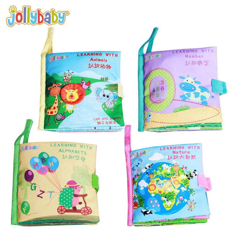Jollybaby Tail Cloth Book детские игрушки в виде животных трехмерного хорошего дня! Обучающие новые детские Мультяшные игрушки