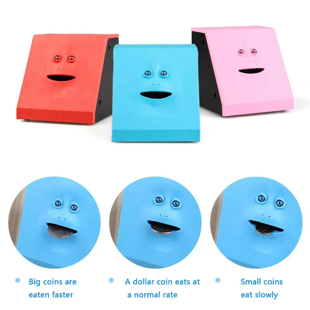  Face Money Eating Box Piggy Bank Cat Saving Box Coins Box Money Coin Saving Bank for Children Gift 