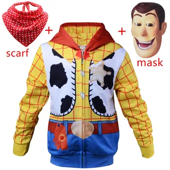 

Toy Story 4 Buzz Lightyear Woody Cartoon spring coat kids zipper jackets baby boys clothes Hooded boys hoodie girls sweatshirts