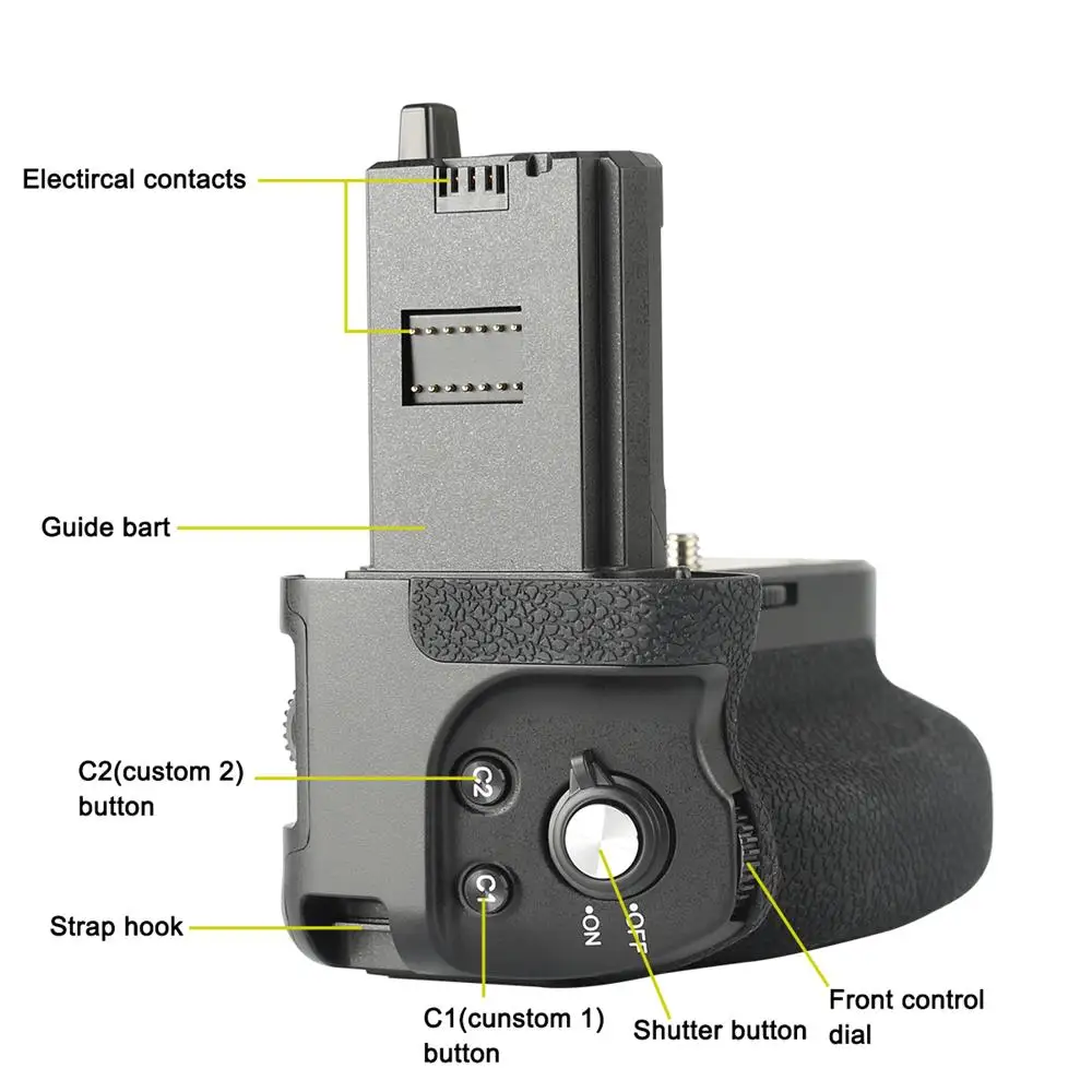 Meike MK-A7R IV Pro Battery Grip For Sony a7RIV a7R4 a7IV a74 a9II Camera With Vertical Shutter Function with Wireless Remote