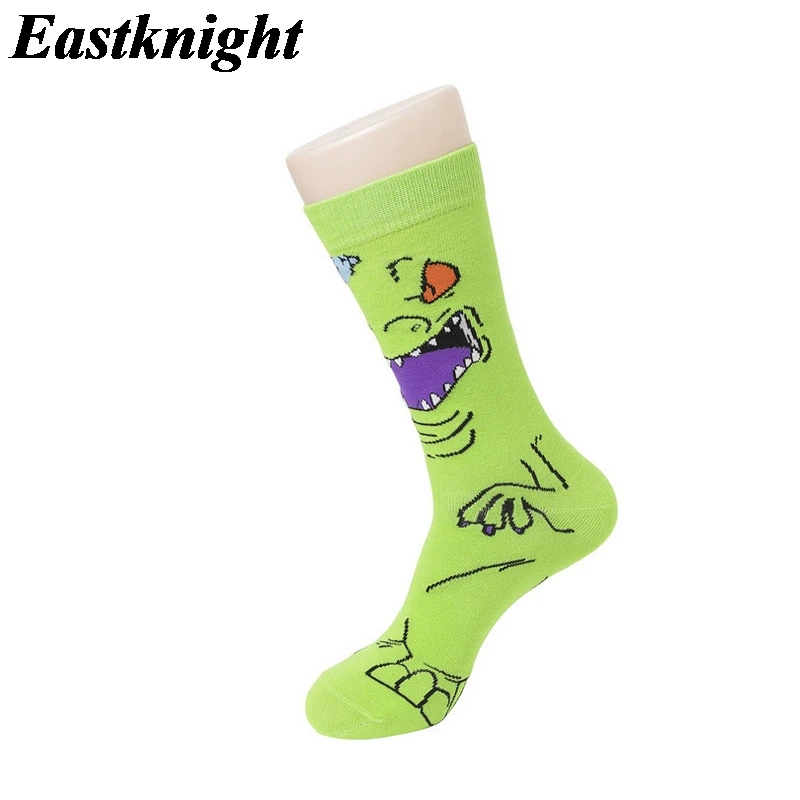 1 Pair Dinosaurs Personalise Men Cotton Socks Unisex Print Adult Casual Crew Socks Funny Novelty Socks