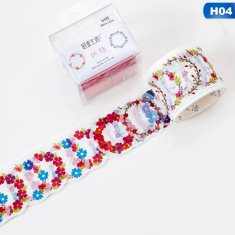 64 шт./рулон вишневого цвета/Dreamnet/Crystal/Garland лепесток коллаж васи лента DIY планировщик дневник в стиле Скрапбукинг Маскировочная лента