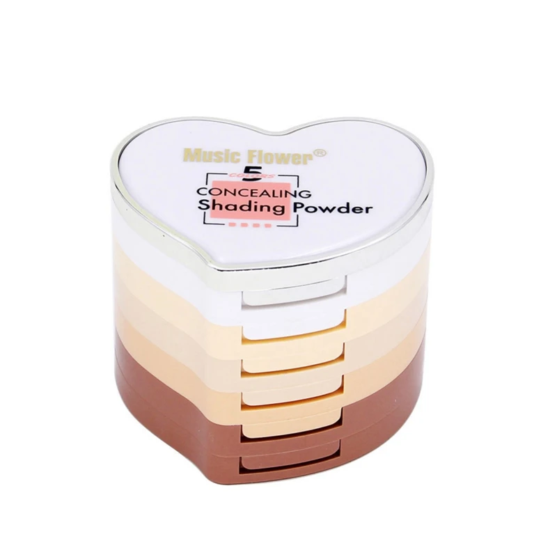 5 Layer Dry Wet Pressed Powder Make Contour Powder Palette Skin Finishing Natural Concealer Maquiagem Face Makeup Powder