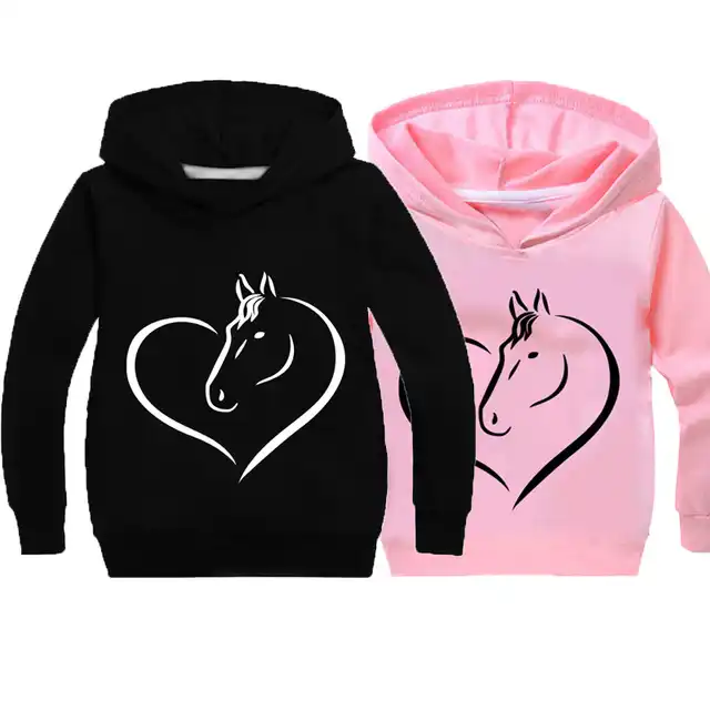 Girls horse hoodie Clearance