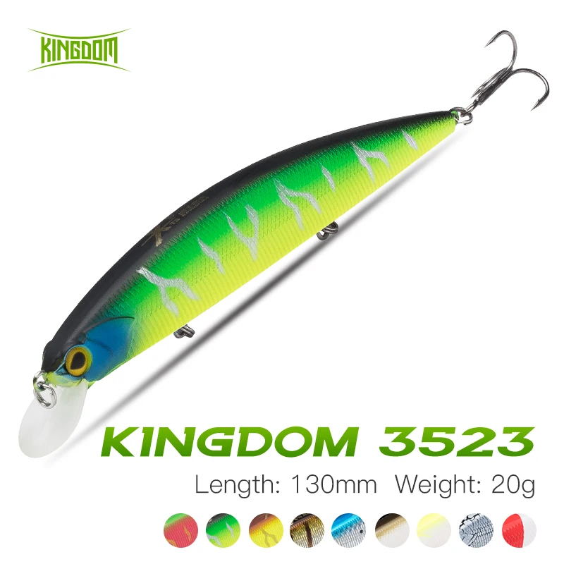 Kingdom Minnow рыболовная приманка 130 мм 20 г плавающая погремушка с длинным литьем в