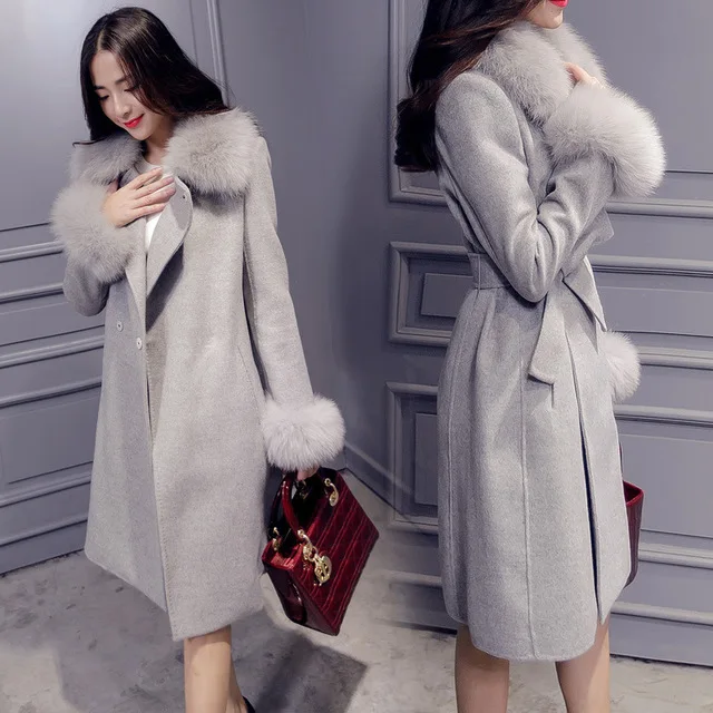 Осенне-зимнее женское пальто с широким отворотом, свободная теплая верхняя одежда, Женский Повседневный джемпер, Дамское тонкое пальто, женский плащ, шерстяное пальто, mujer Y919