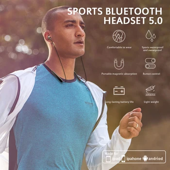 

Wireless Sports Bluetooth Headsets 5.0 Mini Smart Neck-mounted Bluetooth Earplugs For Sports Wear Water Proof High Quality