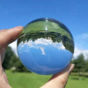 

7CM Artificial Photography Round Seed Beads Feng Shui Color Magic Natural Clear Glass Crystal Balls For Home Wedding Decoration