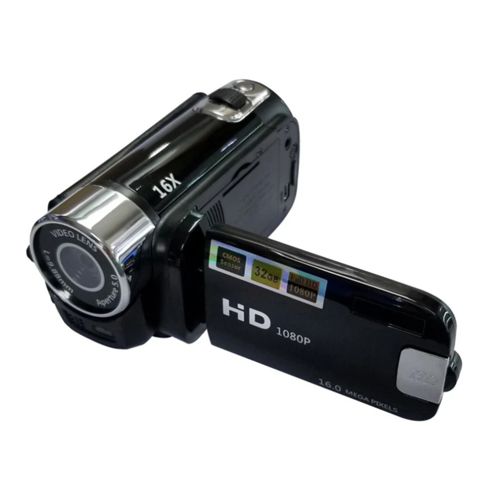 Full HD 1080P Портативная 16MP 270 градусов Спортивная Видикон вращение высокой четкости цифровая видеокамера ABS DV камера FHD видеокамера s