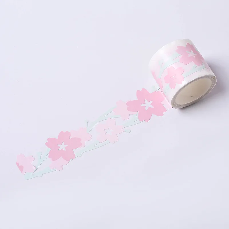 Японский стиль красивая Синтетическая Бумага васи лента в форме цветка полые серии руководство дневник DIY декоративные наклейки - Цвет: D