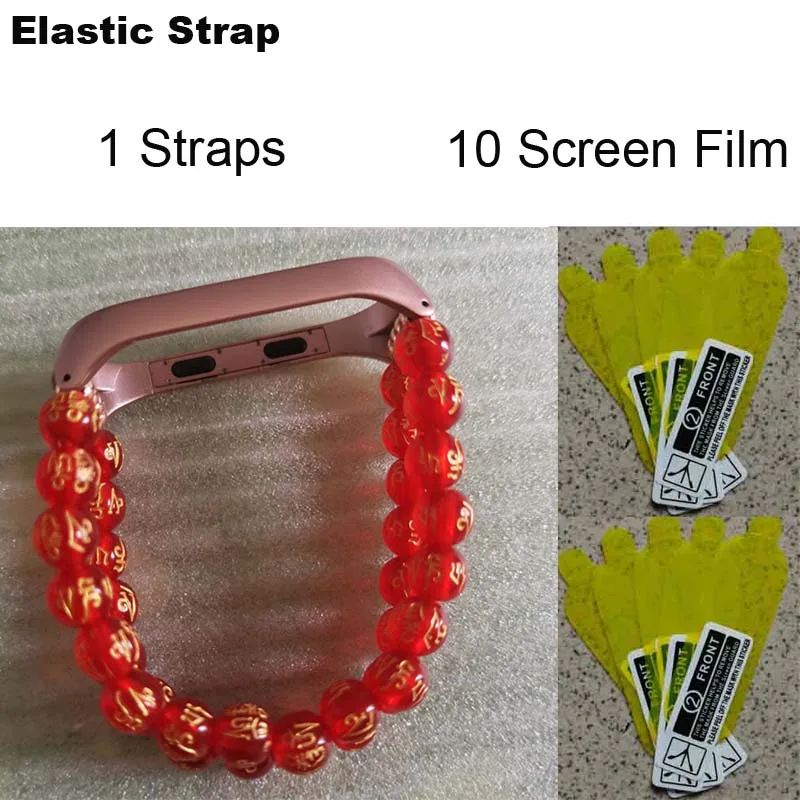 For Xiaomi Mi Band 4 Bracelet Strap Stainless Steel Wristband Miband 4 Elastic Wriststrap - Цвет: Style3-C2-10Film