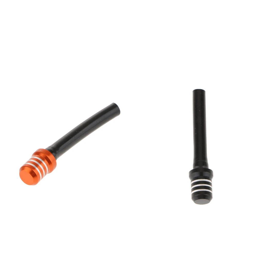 2pcs 8mm 5/16 inch Gas Fuel Cap Air Vent Hose Breather Pipe w/ One-way Valve for ATV Quad Dirt Bike Motocross, Black & Orange