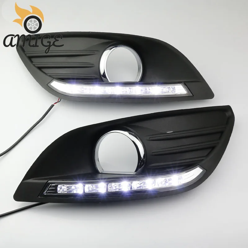 Светодиодный ные ДХО дневные ходовые огни для Ford Focus 2 MK2 2009 2010 2011 2012 2013 2014 12 В