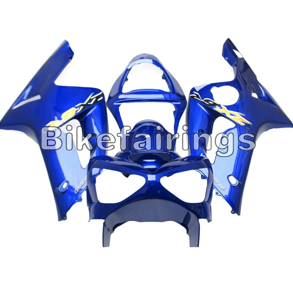 Blue Gold Decals Синие корпусы для Kawasaki ZX-6R 2003 2004, рабочий пластмассовый комплект обтекателей из АБС-пластика - Цвет: Blue Gold Decals