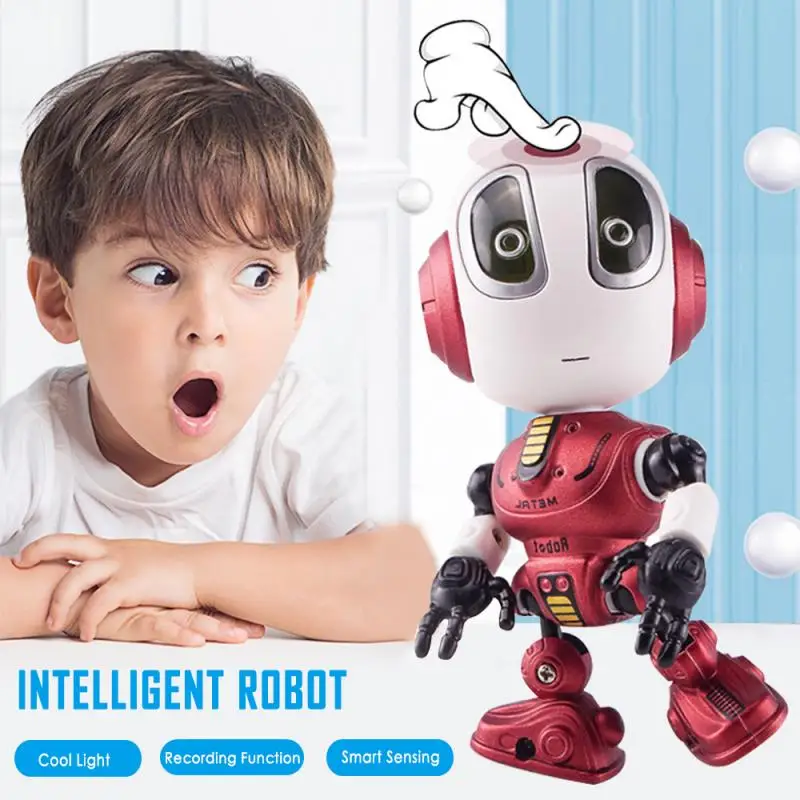 

Smart Talking Robot Toy DIY Gesture Electronic Removable Doll Toy Head Touch Sensor LED Light Alloy Robot Intelligent RC Toy