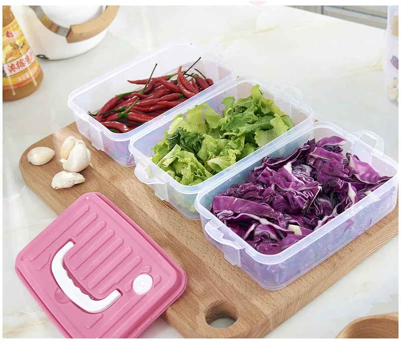 Refrigerator Storage Box Japanese Three-Layer Portable Microwave Oven Anti-String Flavor Lunch Box Food Dry Goods Storage Box