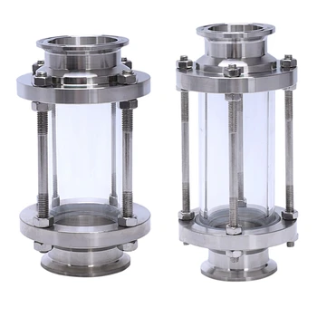 

In-Line Sight Glass with Clamp End,Flow Sanitary Straight Sight Glass SUS316 1.5 Inch Tri Clamp Type (Flow Pipe OD 38MM)