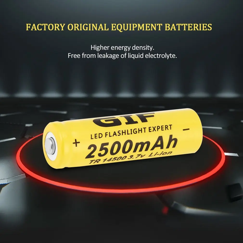 Новинка 1 шт. TR 2500mAh 14500 3,7 V литий-ионные аккумуляторы 14500 батарея литий-ионная батарея желтого цвета