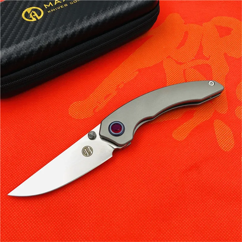 Grey Maxace samurai original folding knife G10 handle K110 steel sand light small folding knife outdoor camping fishing tool - Цвет: Grey