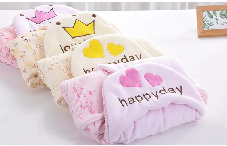 Уличное зимнее одеяло для новорожденных с двойным принтом; плотные теплые спальные мешки для малышей; спальный мешок для маленьких детей