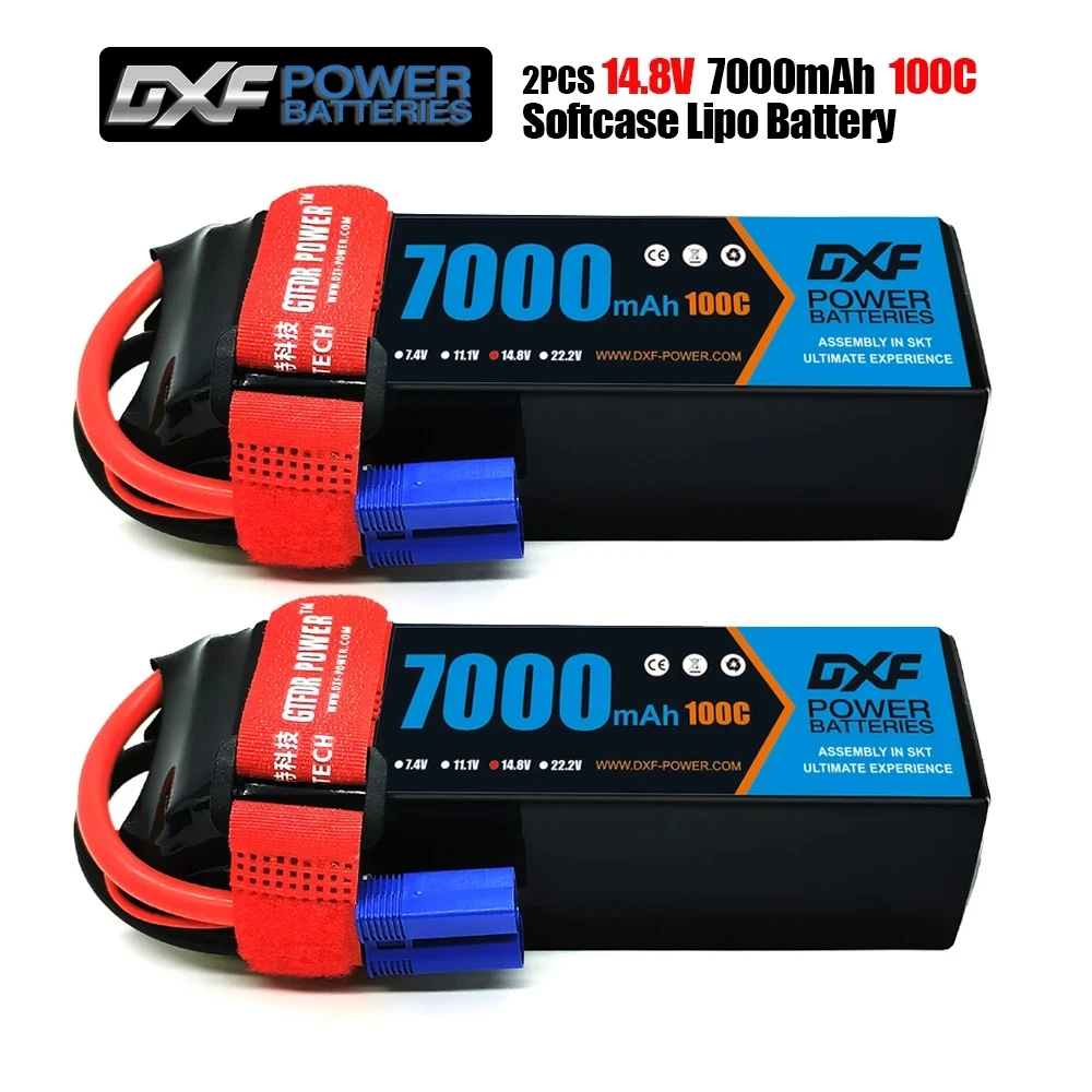 Литий-полимерный аккумулятор DXF 2S 3S 4S 7 4 В 11 1 14 8 в 7000 мАч 6750 6500 5200 XT60 для