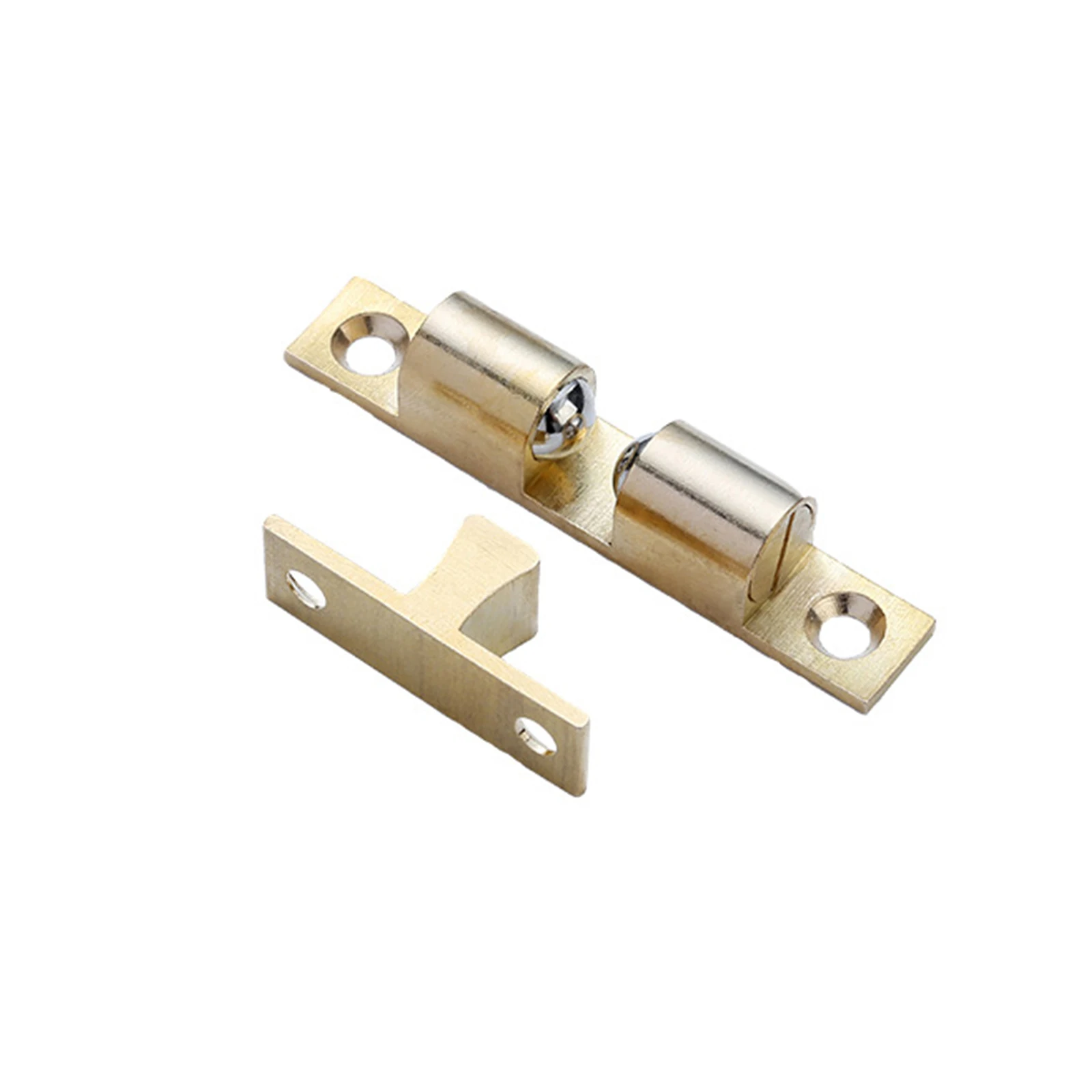 Magnetic Suction Card Buckle Ornament Toilet Furniture Door Hardware Solid Brass Spring Ball Catch Free Screws