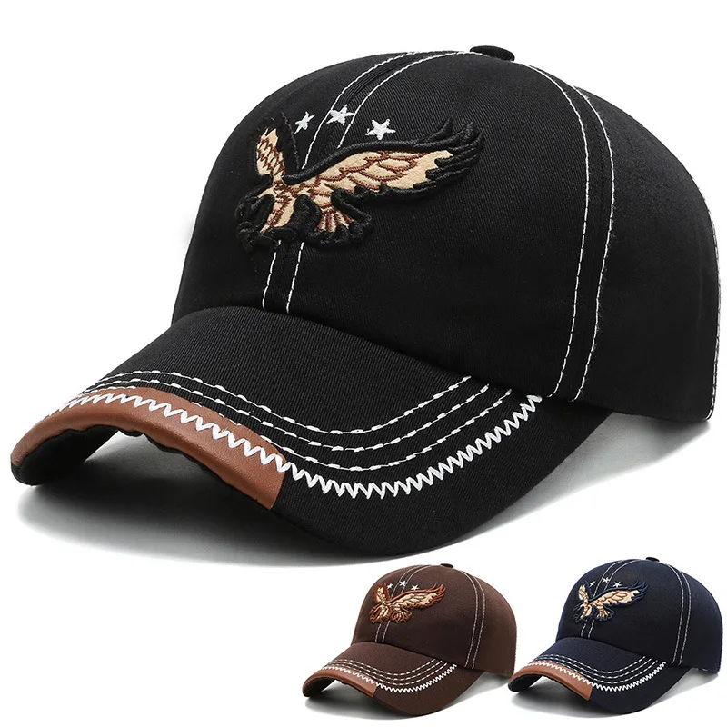 Neue Kühle Frauen Männer Baseball Kappe Beiläufige Männliche Weibliche Hysterese Hut Einstellbar 3D Adler Stickerei Sonne Hut