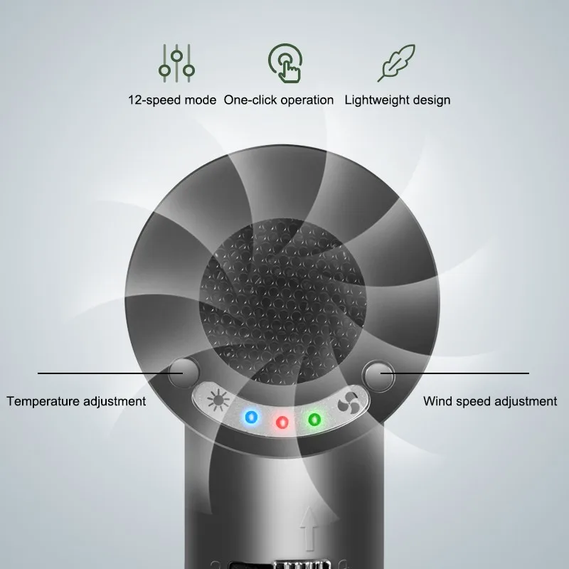 Professional portable wireless hair dryer smart cordless hot and cold air mode USB rechargeable UMAY hair drier blower salon hair dryer