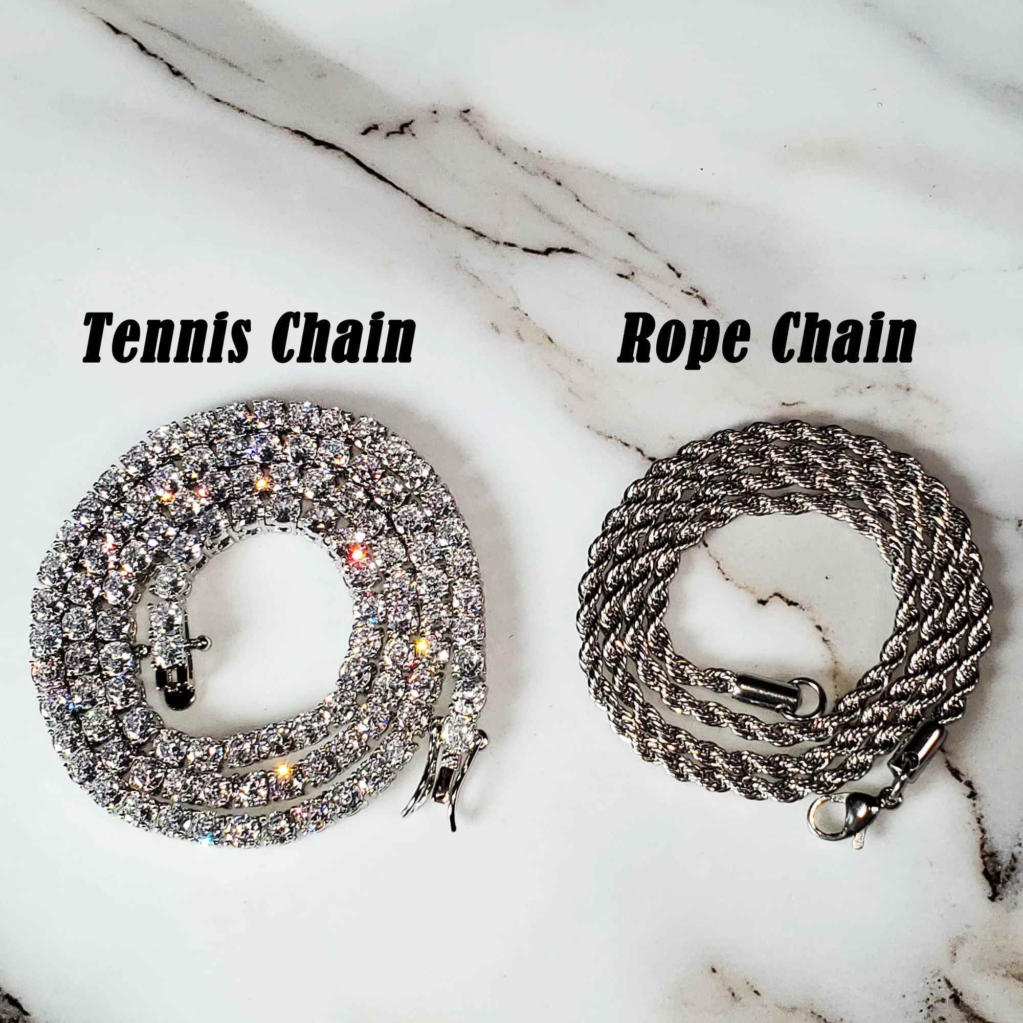 Custom Name Colorful Icy Letters Pendants Necklaces Women's Nameplate With Tennis Chain Personalized Birthday Gifts for Her