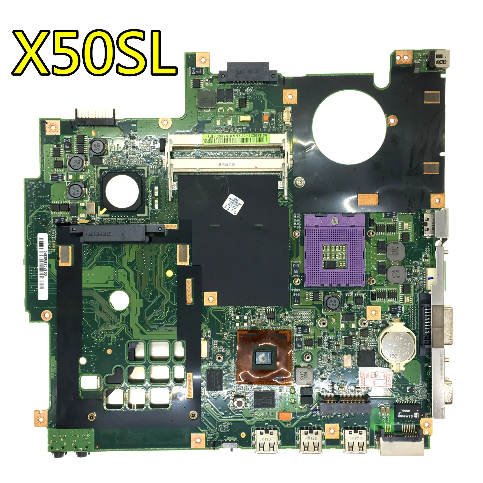 

For ASUS F5VL X50VL X59SL X50SL F5SL F5SR F5V X50V X59SR F5GL X50GL F5M X50M F5R X50R F5RL X50RL Laptop mainboard Motherboard