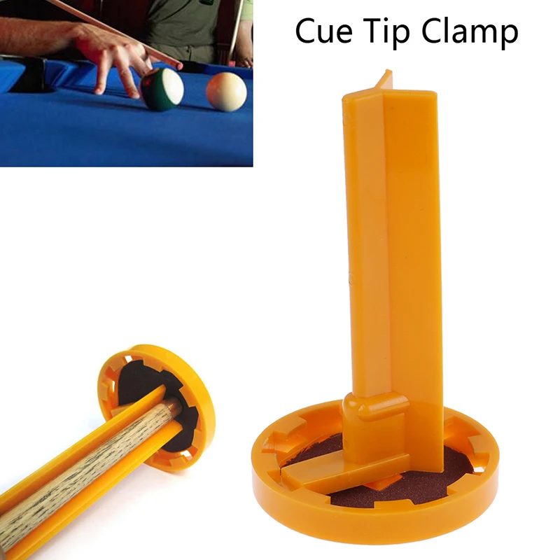 1pc L-shaped Cue Tip Clamp Plastic Snooker Pool Cue Tip Clamp Billiards Snooker Tool Tip Repair Accessories