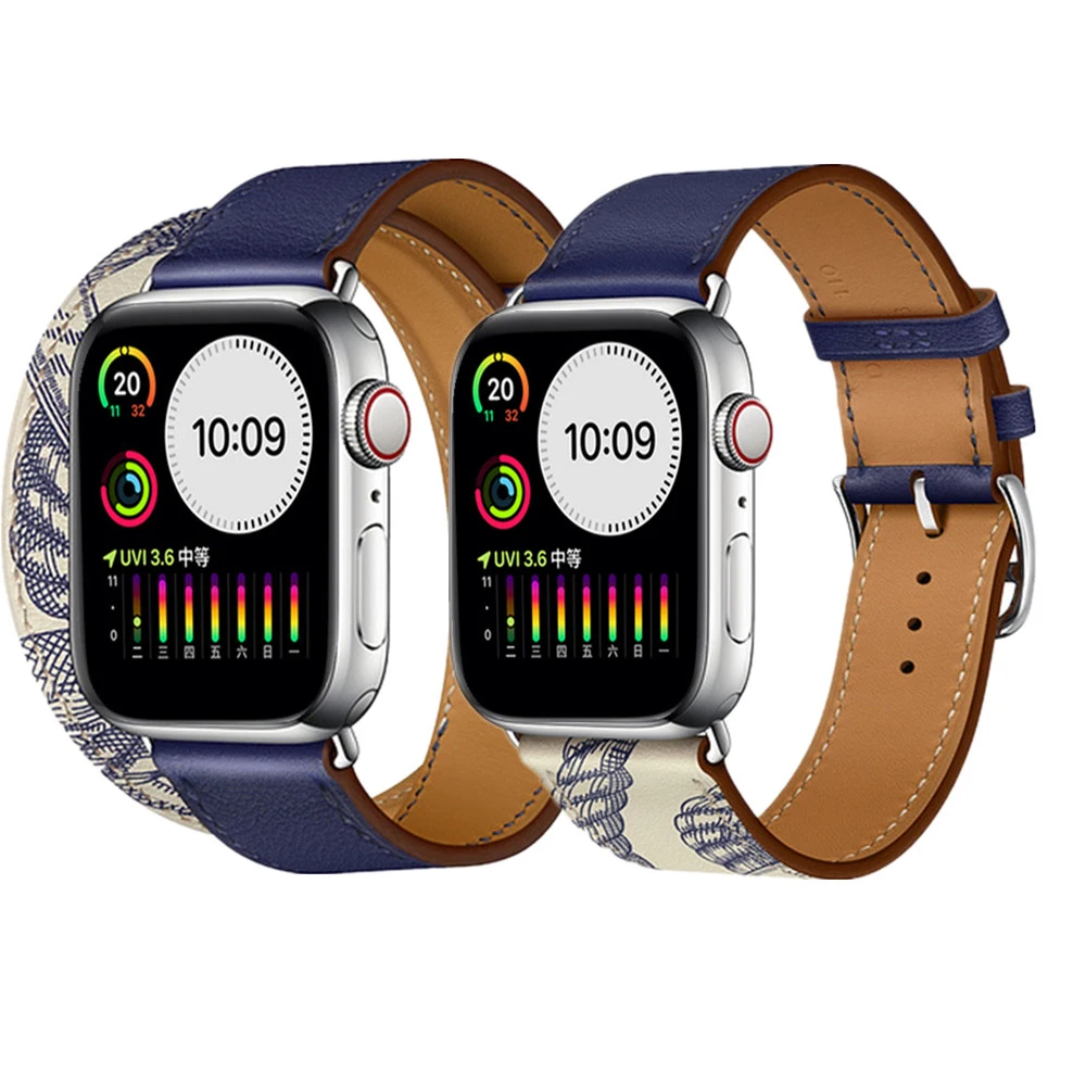 Ремешок для apple watch 6 band 44 мм 40 iwatch 42 38 кожаный браслет Pulseira correa 5 4 3 2 1 SE | Наручные