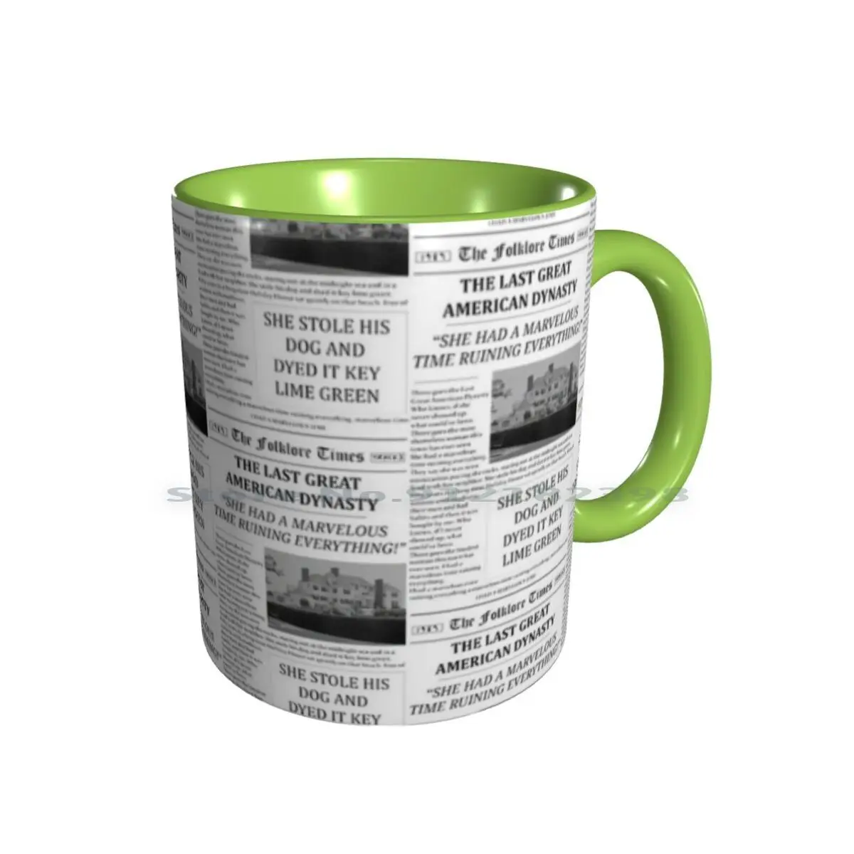 La última gran dinastía americana Periódico Tazas de cerámica Tazas de café Tazas de té con leche Letras de Reputation 1989 Swift Taylor Ts7 Speak