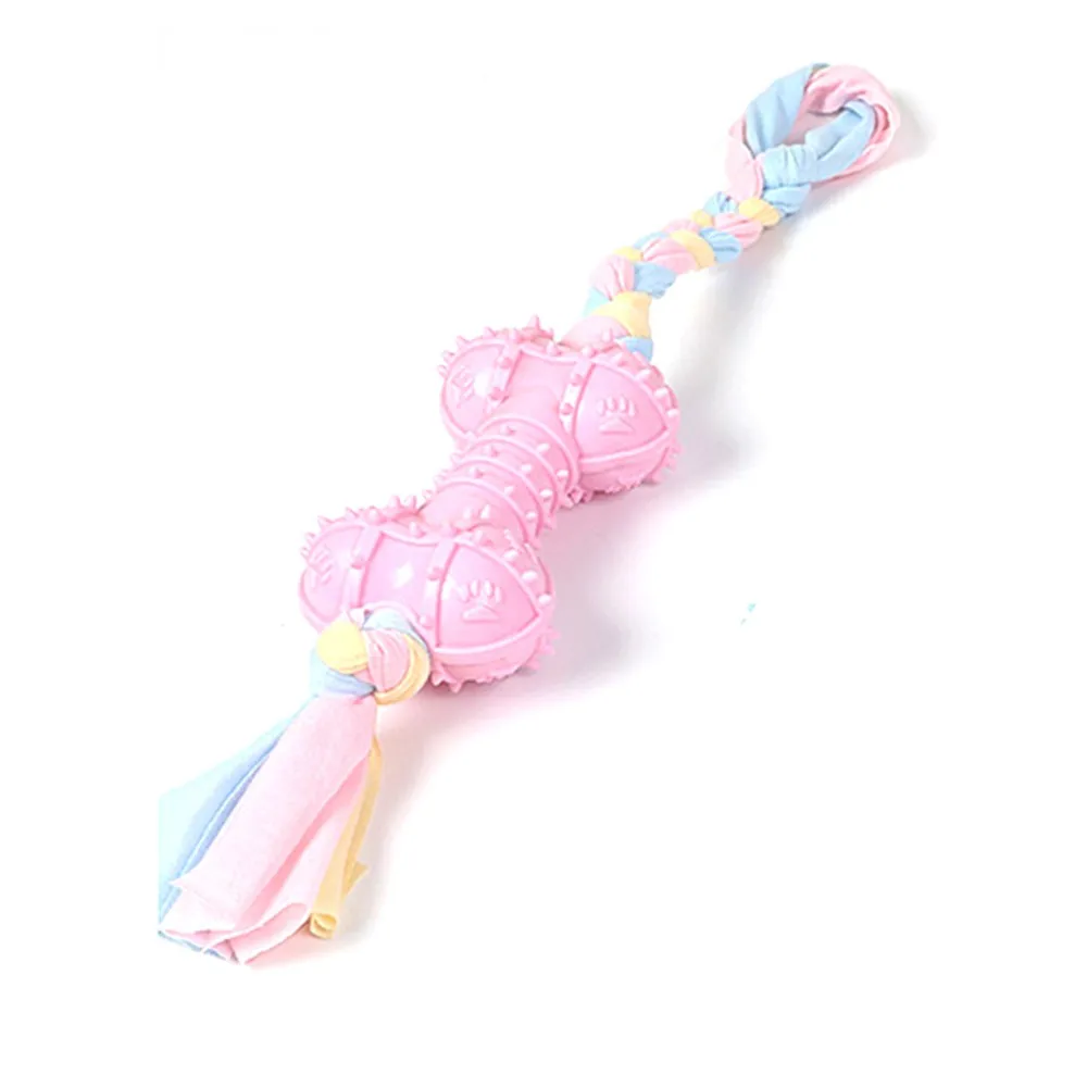 pink TRP материал игрушка для домашних собак укуса игрушка здоровье и охрана окружающей среды для зубов-моляров большой кости с тканью домашнее животное поставки - Цвет: pink