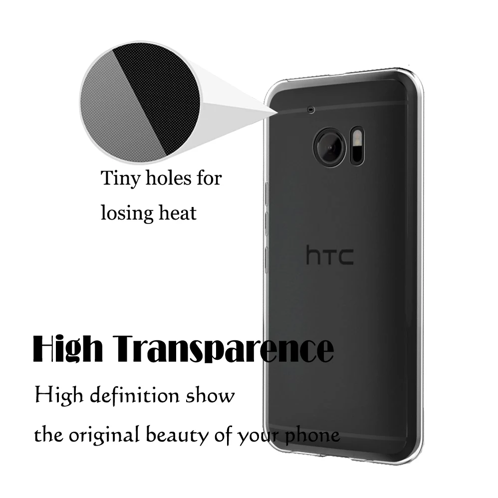 Для htc 10 Lifestyle анти-шок Ультратонкий Мягкий ТПУ чехол из силиконового геля прозрачный чехол на заднюю панель прозрачный мягкий чехол с украшением в виде кристаллов для htc 10