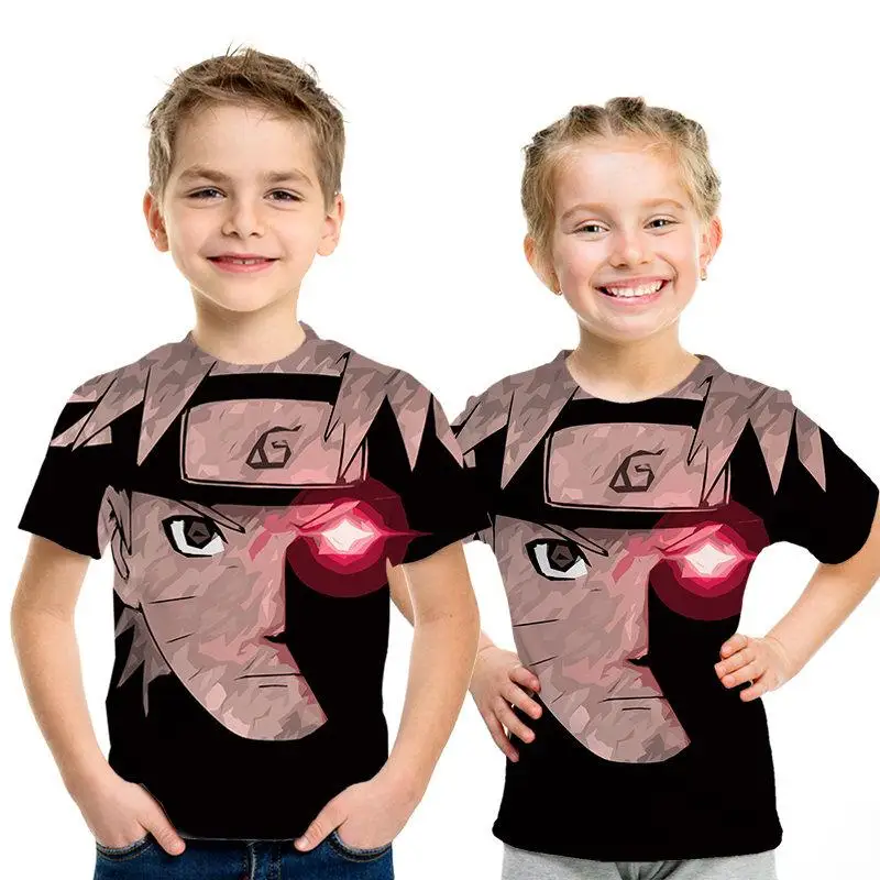 Impresin 3D Аниме estilo masculino/chica nios camiseta Naruto patrn estampado nios ropa nios camiseta moda nios camisa