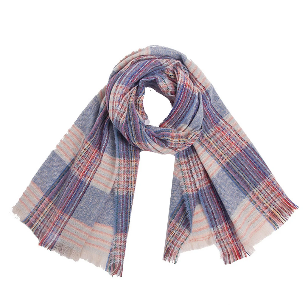Hot 2019 New Spring Winter Scarf For Women Plaid Warm Cashmere Scarves Shawls Female Wraps Blanket Lady 919